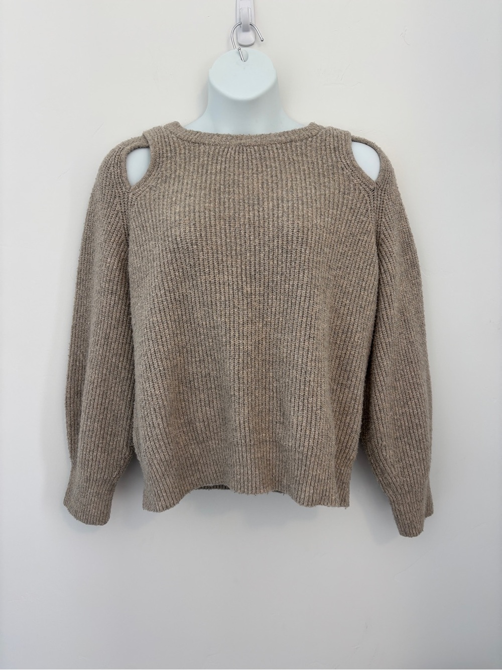 Böhme Cutout Shoulder Knit Sweater - Taupe
